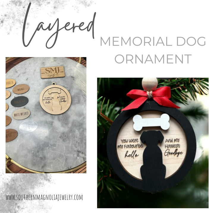 Layered Ornament - Memorial Dog (1 Ornament)