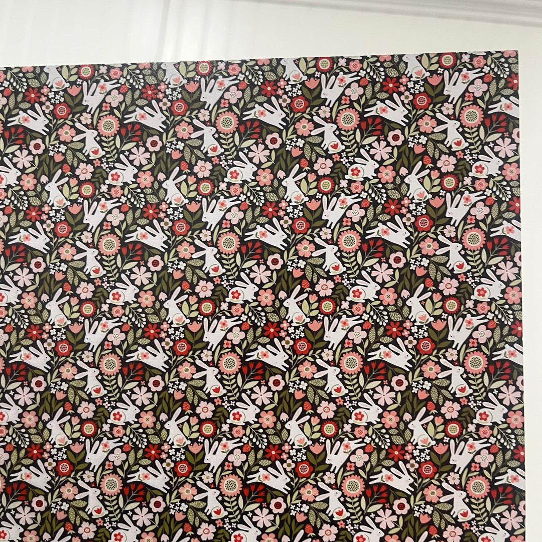 Floral Bunny - Printed Wood Blanks (Numerous Styles)