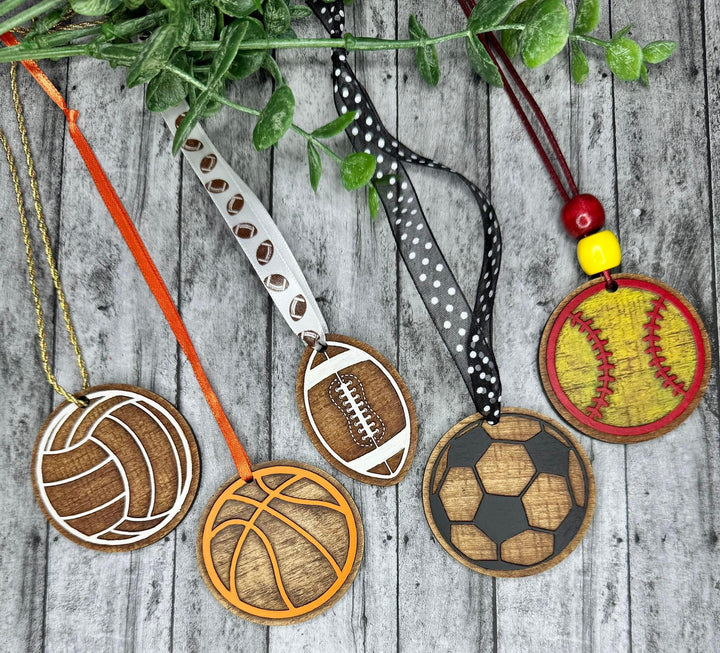 Ornament - Sports Ball - 6 STYLES (1 Ornament)