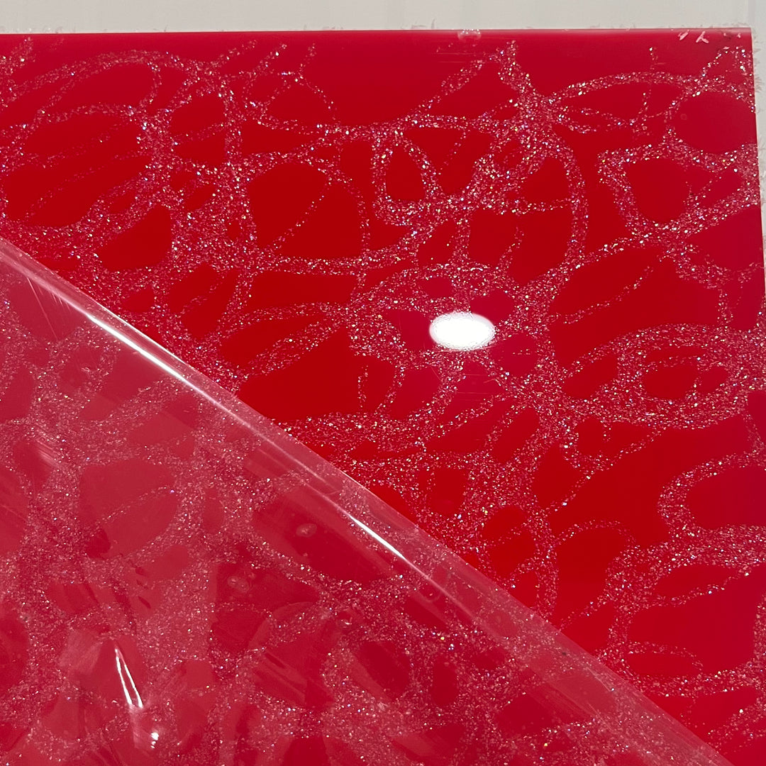 Red Crackle - Printed Acrylic Blanks (Numerous Styles)