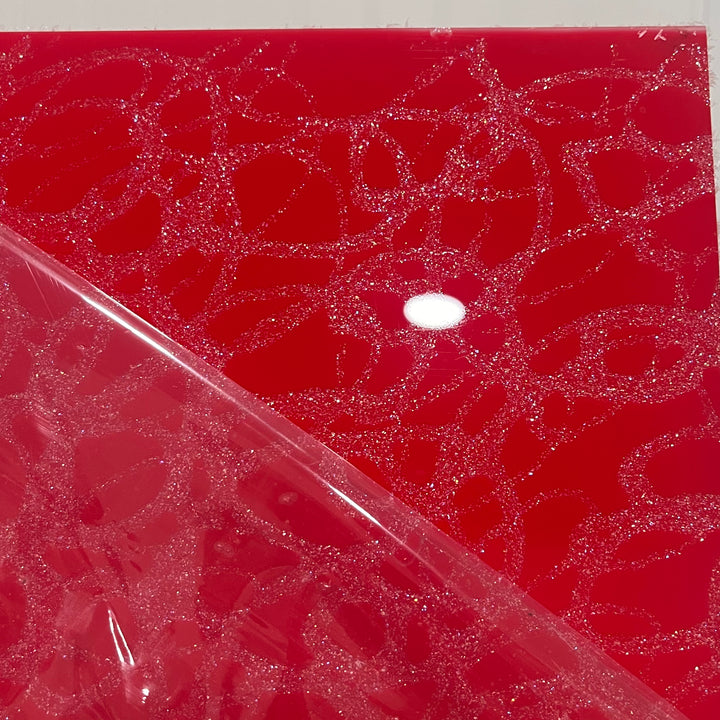 Red Crackle - Printed Acrylic Blanks (Numerous Styles)