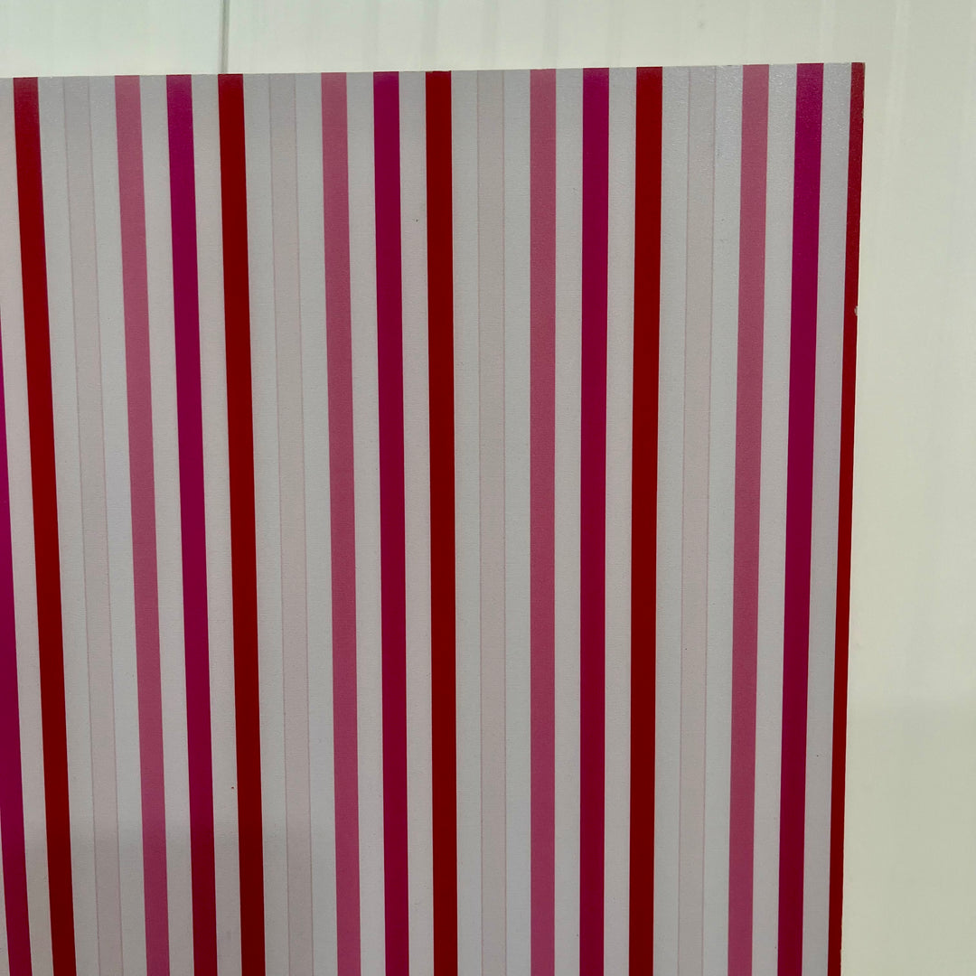 Ombre Red and Pink Vertical Stripe - Printed Wood Blanks (Numerous Styles)