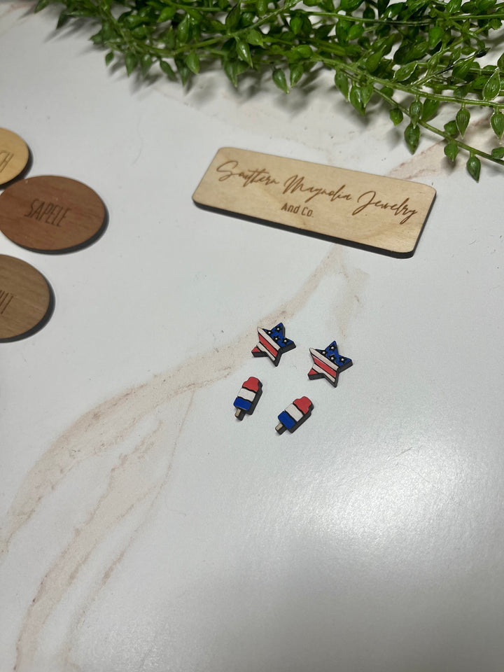 Patriotic Stud - 2 STYLES (1 Pair)