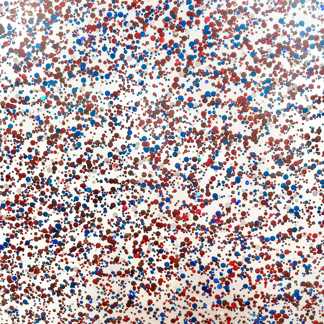 Chunky Glitter (Red/White/Blue) - Printed Acrylic Blanks (Numerous Styles)