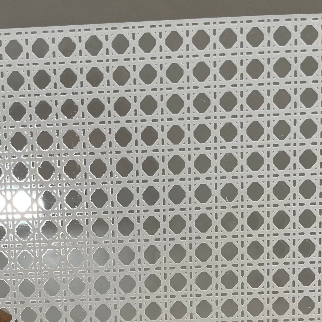 White Rattan on Clear - Printed Acrylic Blanks (Numerous Styles)