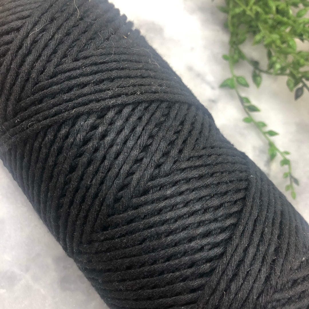 Macrame Cord - Black (1 Spool)